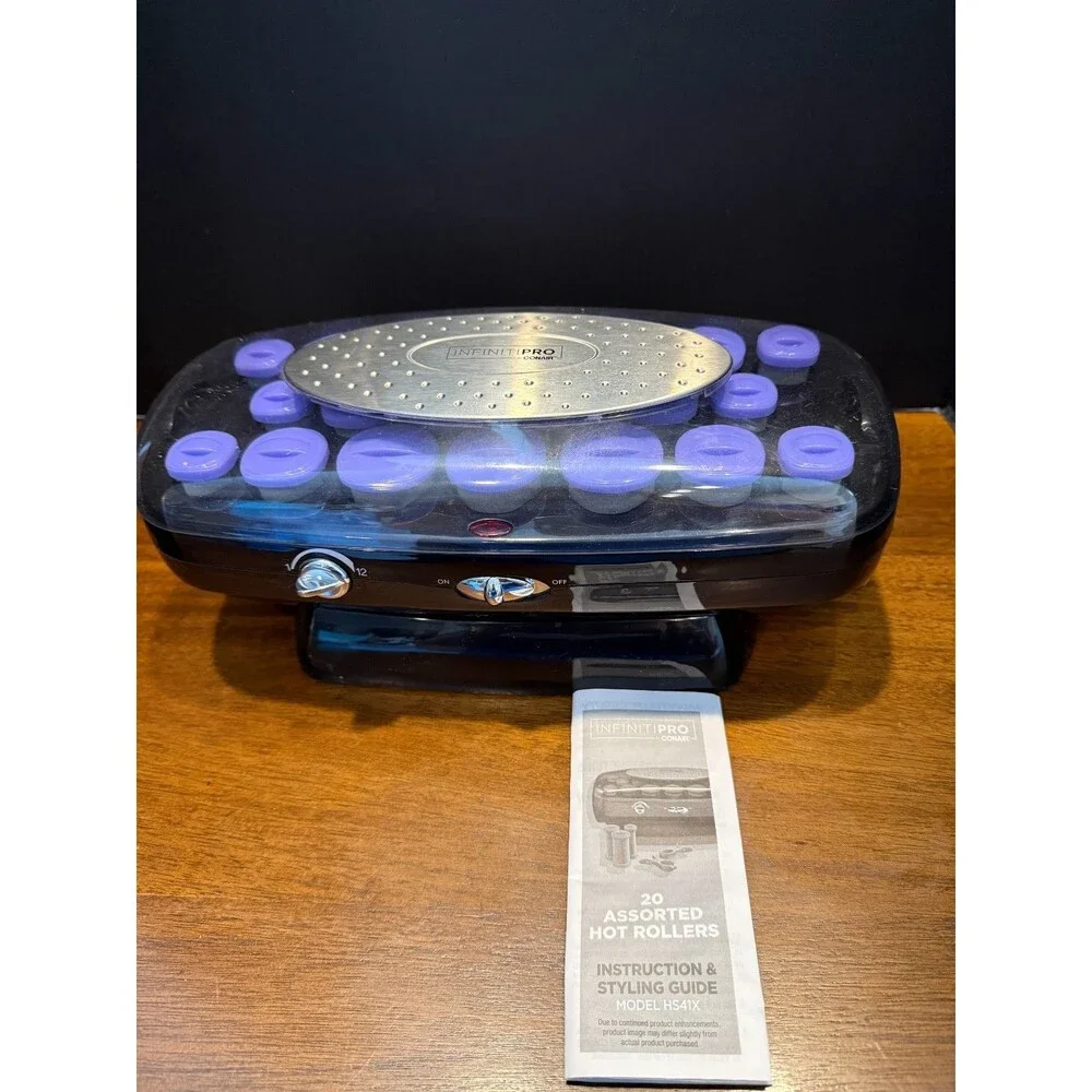 Conair Infinity Pro HS41 Ceramic Flocked Heat Rollers Purple Quick Heat